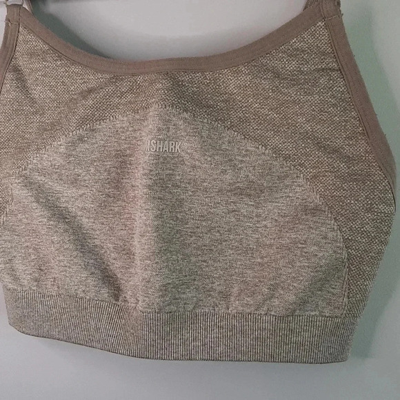 Gymshark Flex Strappy Seamless Women's Grey Sports Bra Adjustable Straps - Picture 6 of 10